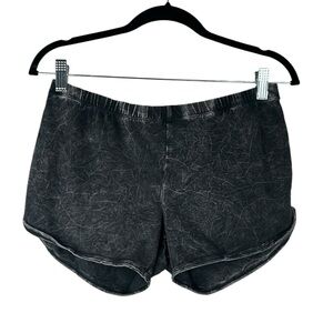 LIz & Sara Black Burnout 90's Y2K Summer Pull On Elastic Waist  Shorts Size Med